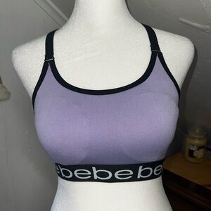 Bebe Sport Sports‎ bra size small padded purple.